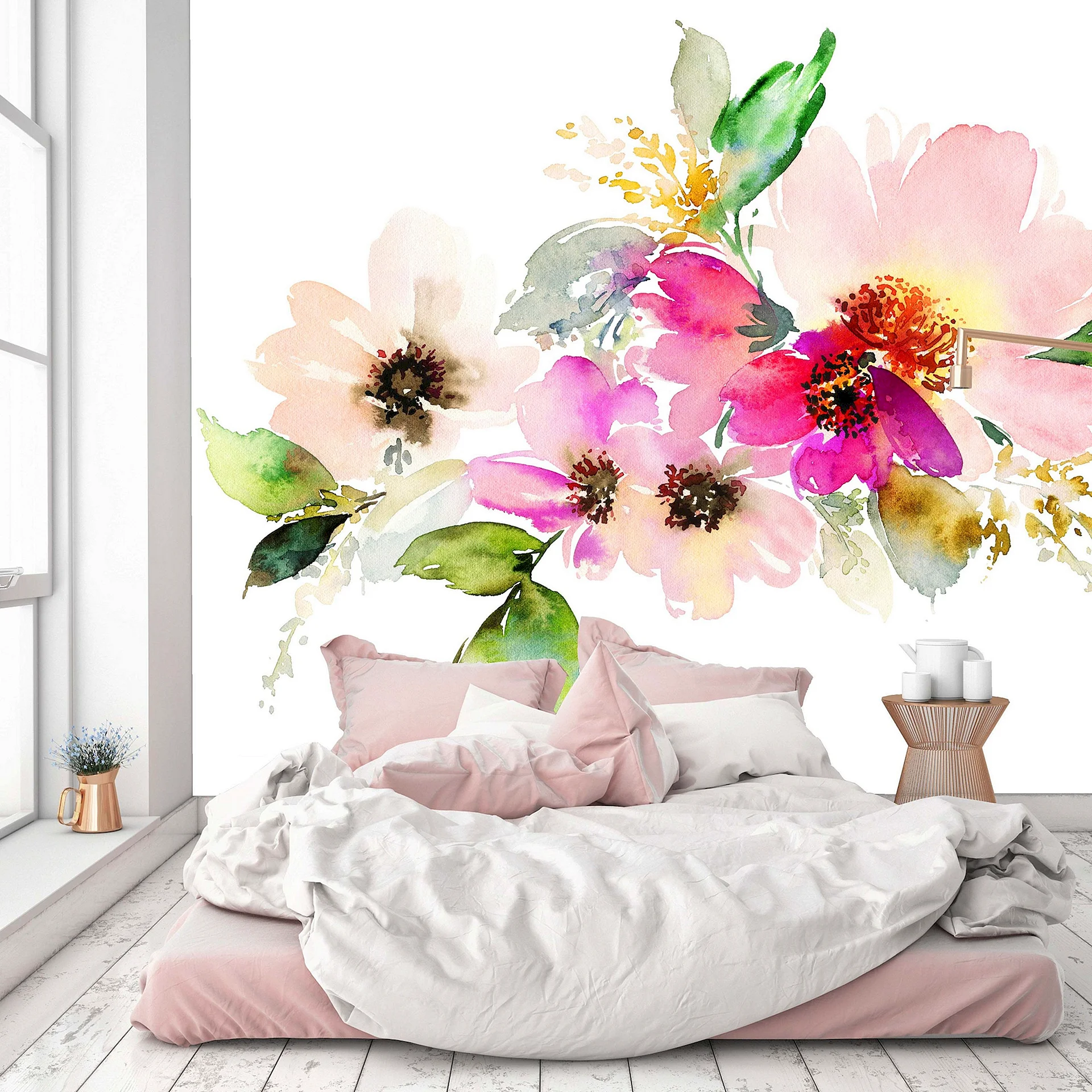 Flowers Decor Mural Wallpaper