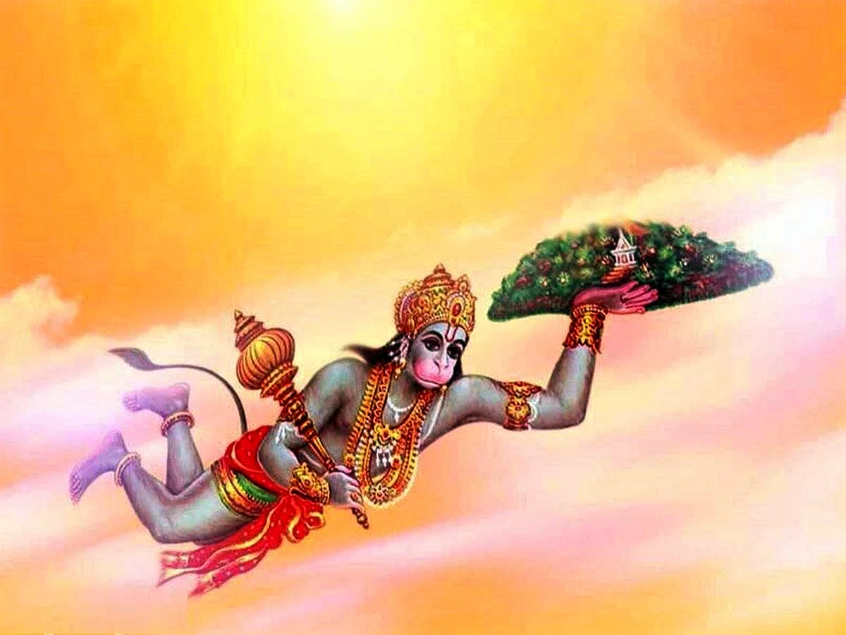 Flying Hanuman Ji Wallpaper