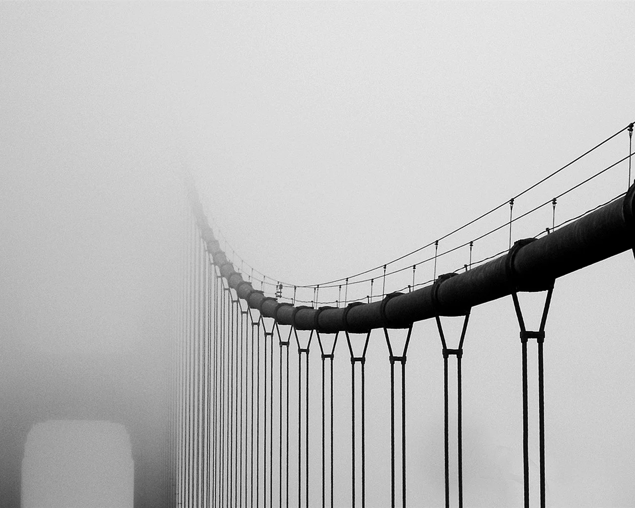 Foggy Bridge Wallpaper