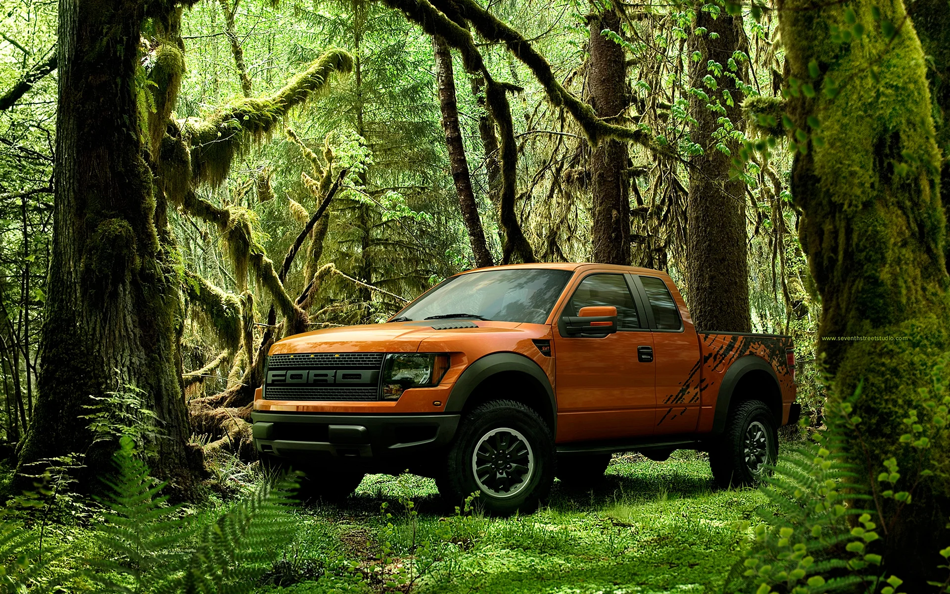 Ford F150 Naranja Wallpaper