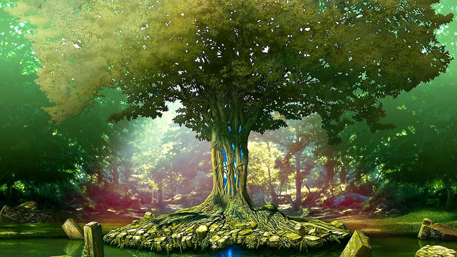 Forest Tree Art Wallpaper