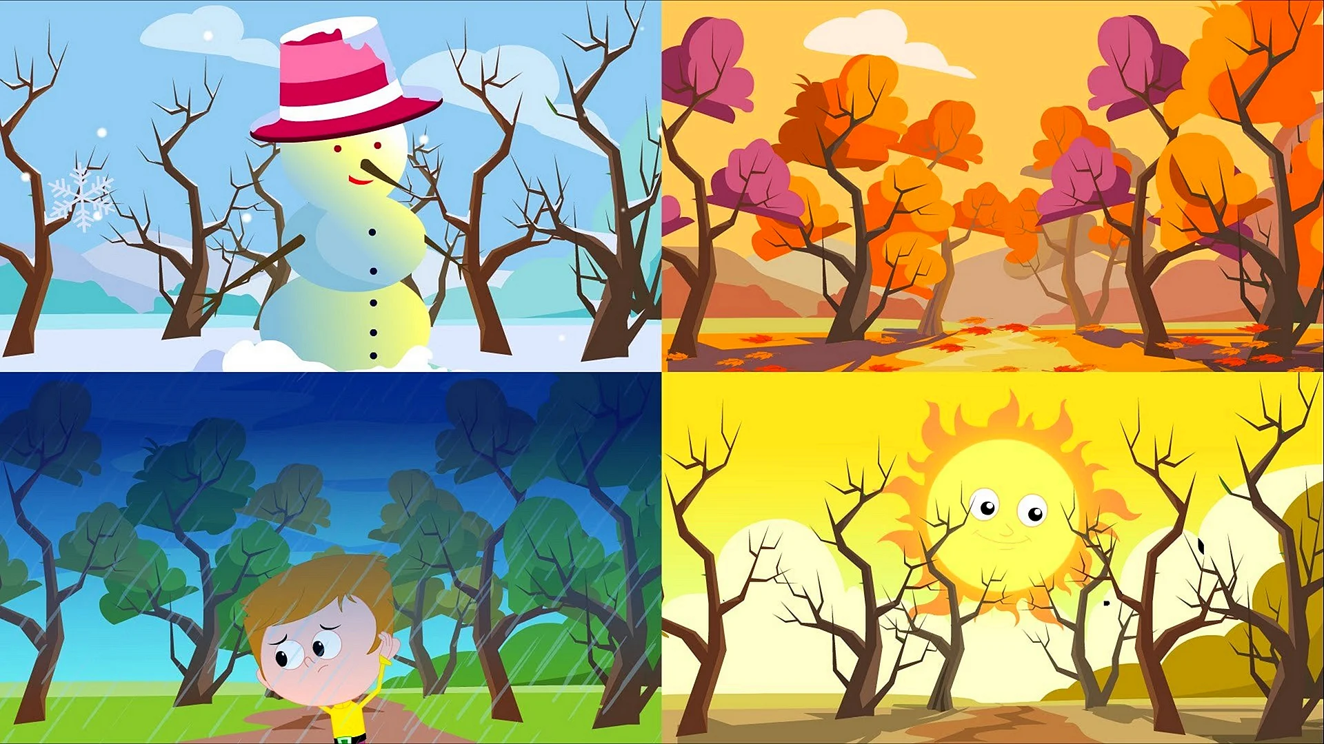 Four Seasons for Kids Wallpaper