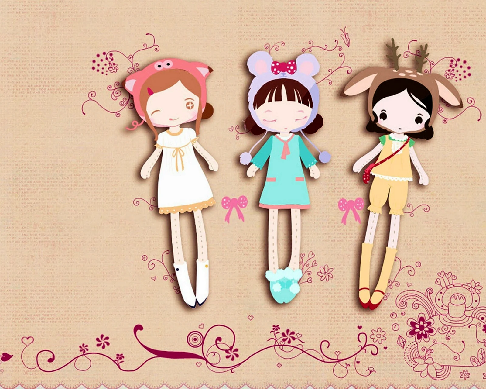 Friends Kawai Wallpaper