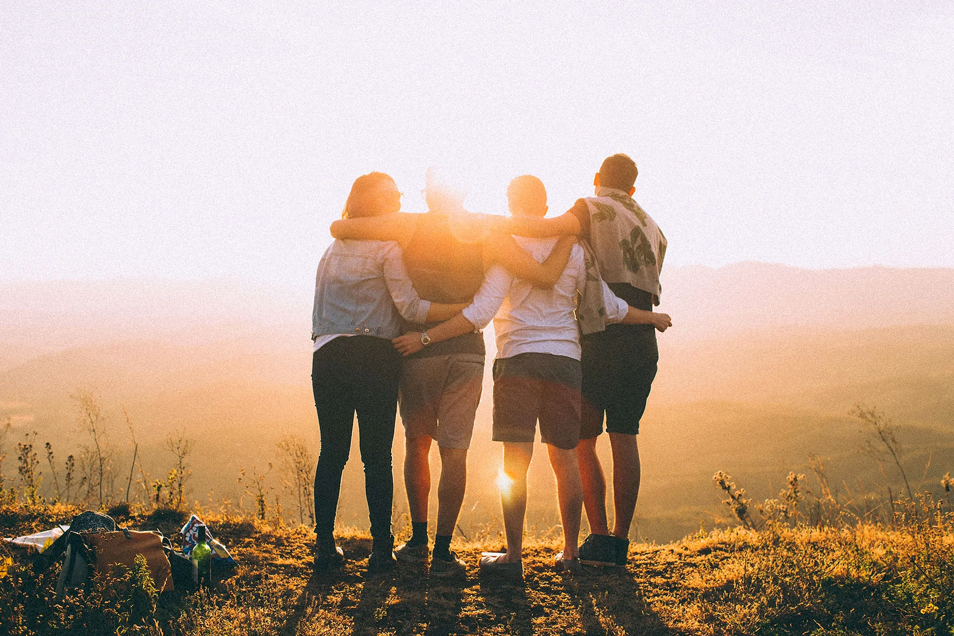 Friends Hugging Wallpaper