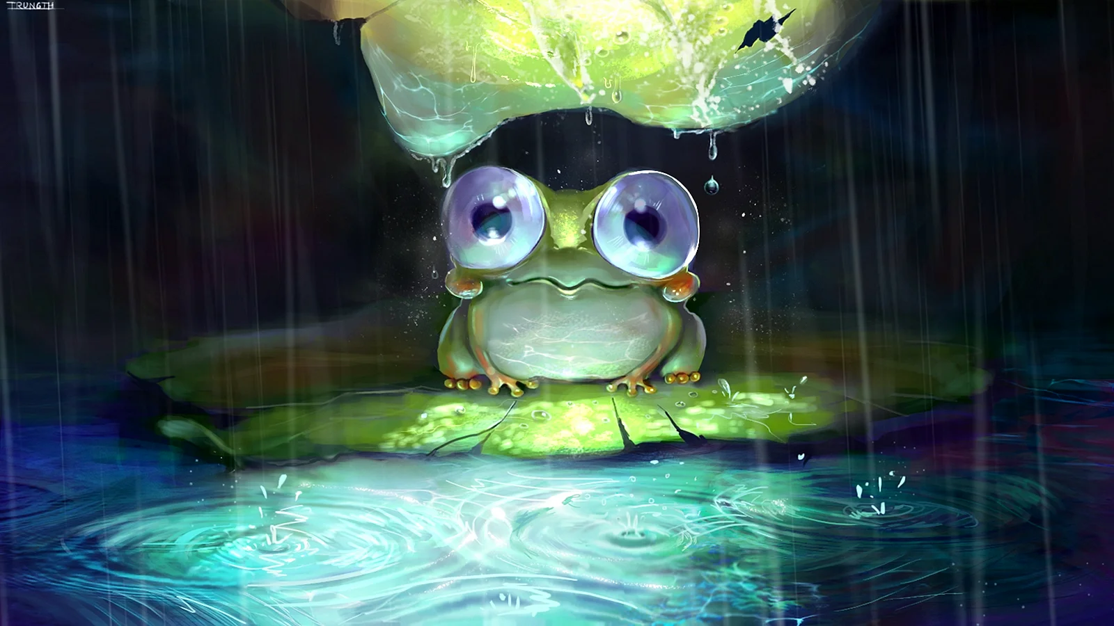 Frost Frog Art Wallpaper