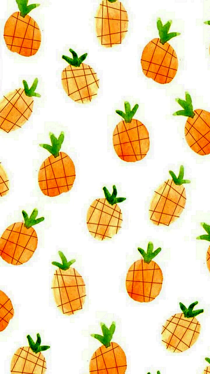 Fruit Pineapple Pattern Wallpaper For iPhone