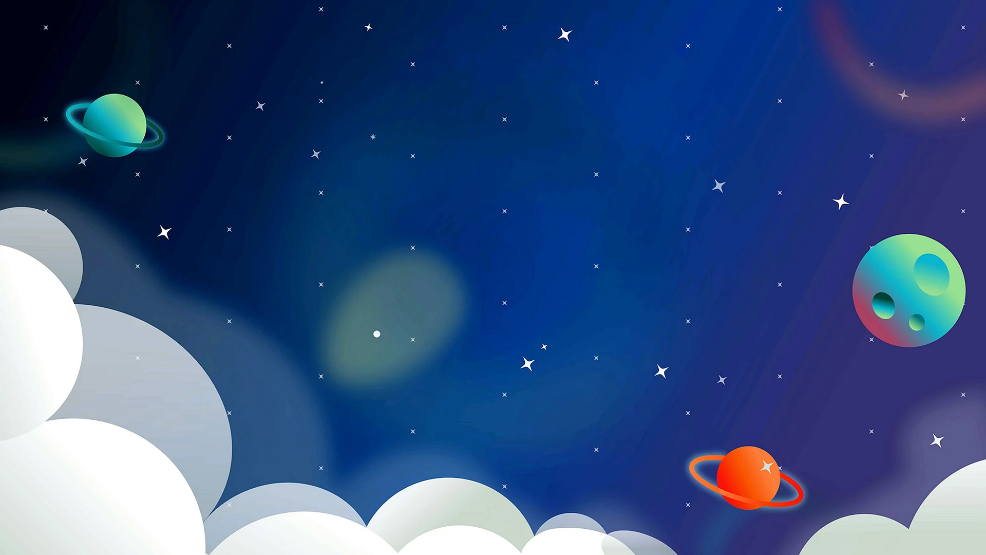 Galaxy Background Cartoon Wallpaper