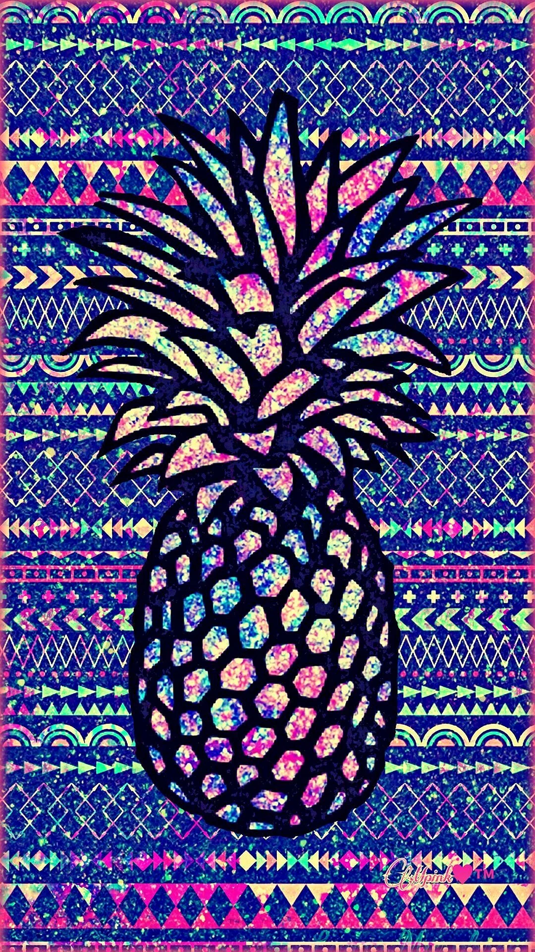 Galaxy Pineapple Wallpaper For iPhone