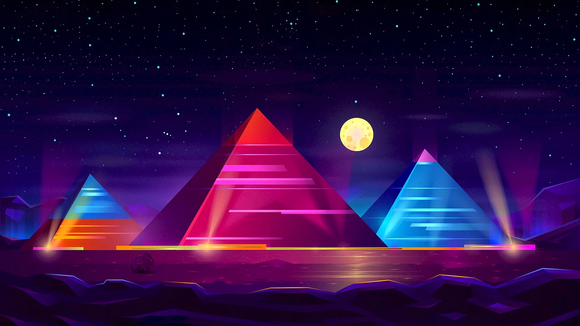 Galaxy Pyramid Wallpaper
