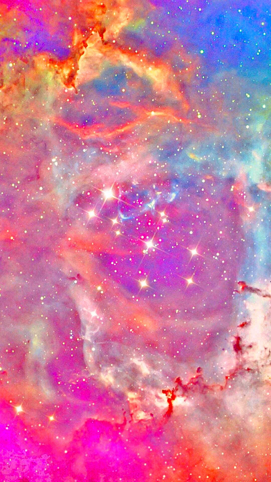 Galaxy Rainbow Pastel Wallpaper For iPhone