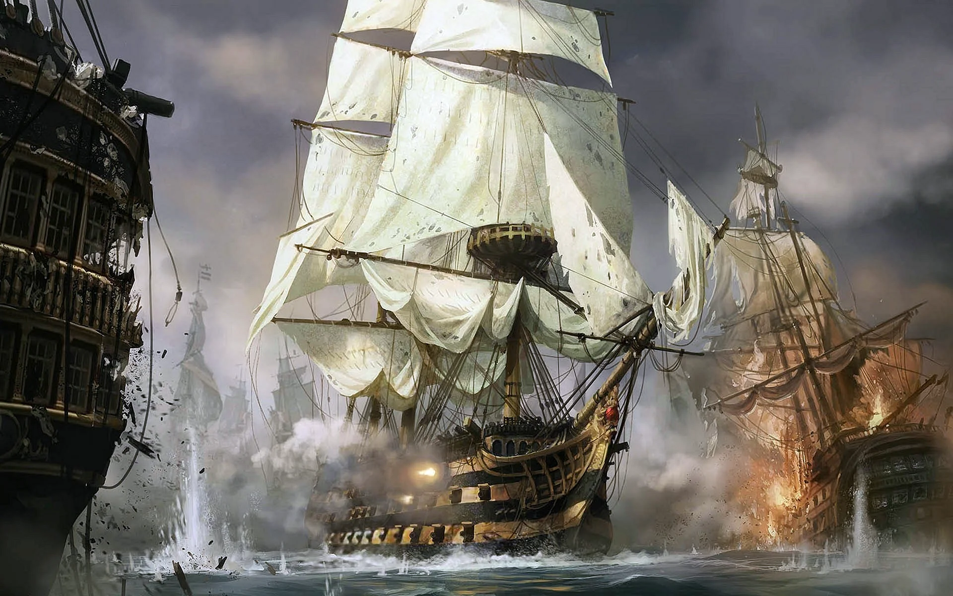 Galleon Pirate Ship Wallpaper