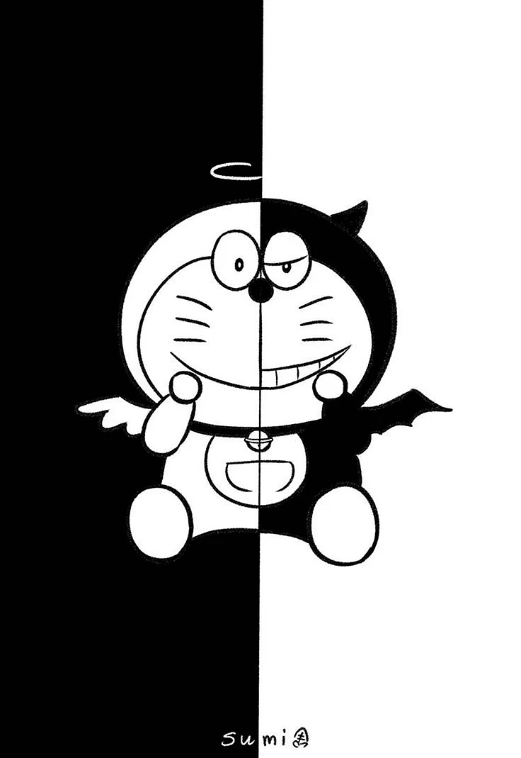 Gambar Doraemon Dark Wallpaper For iPhone