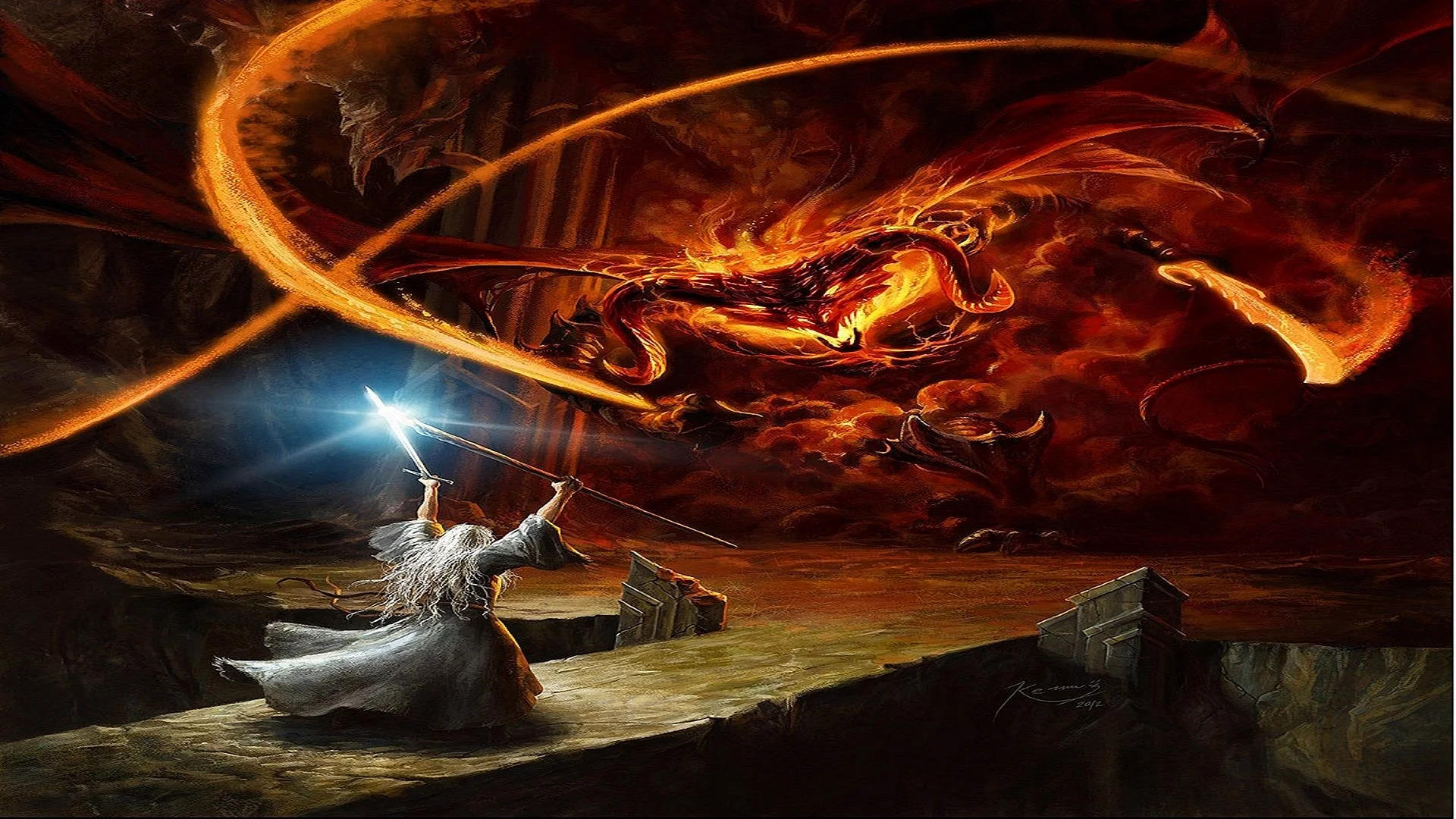 Gandalf Balrog Wallpaper