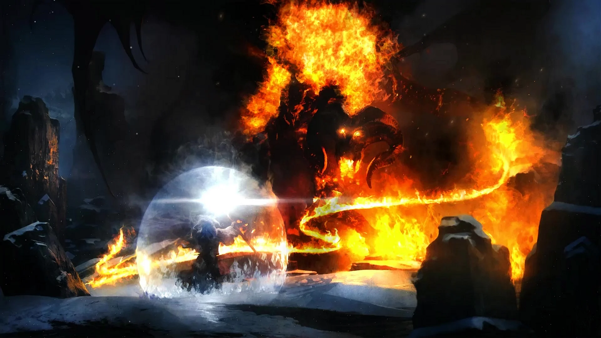 Gandalf Vs Balrog Wallpaper