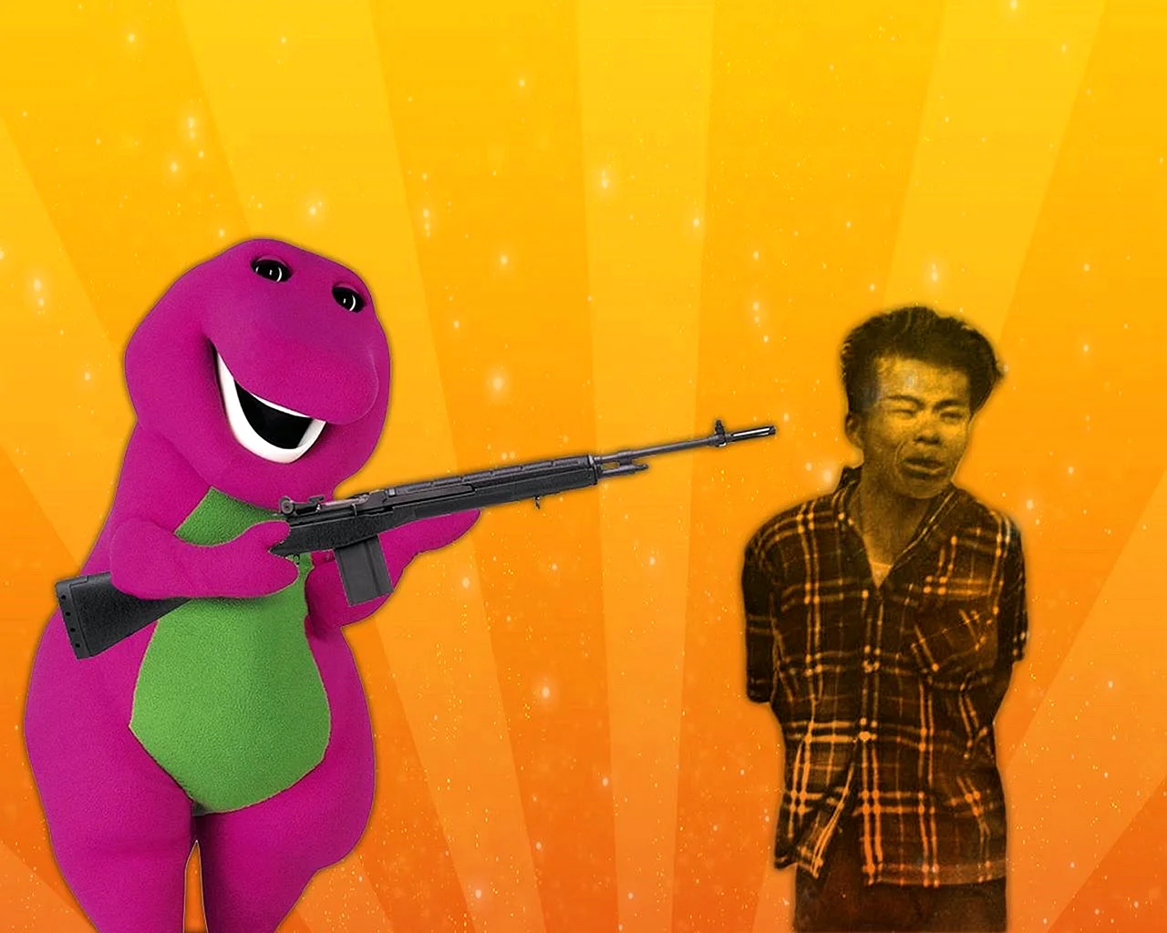 Gangsta Barney Dinosaur Wallpaper