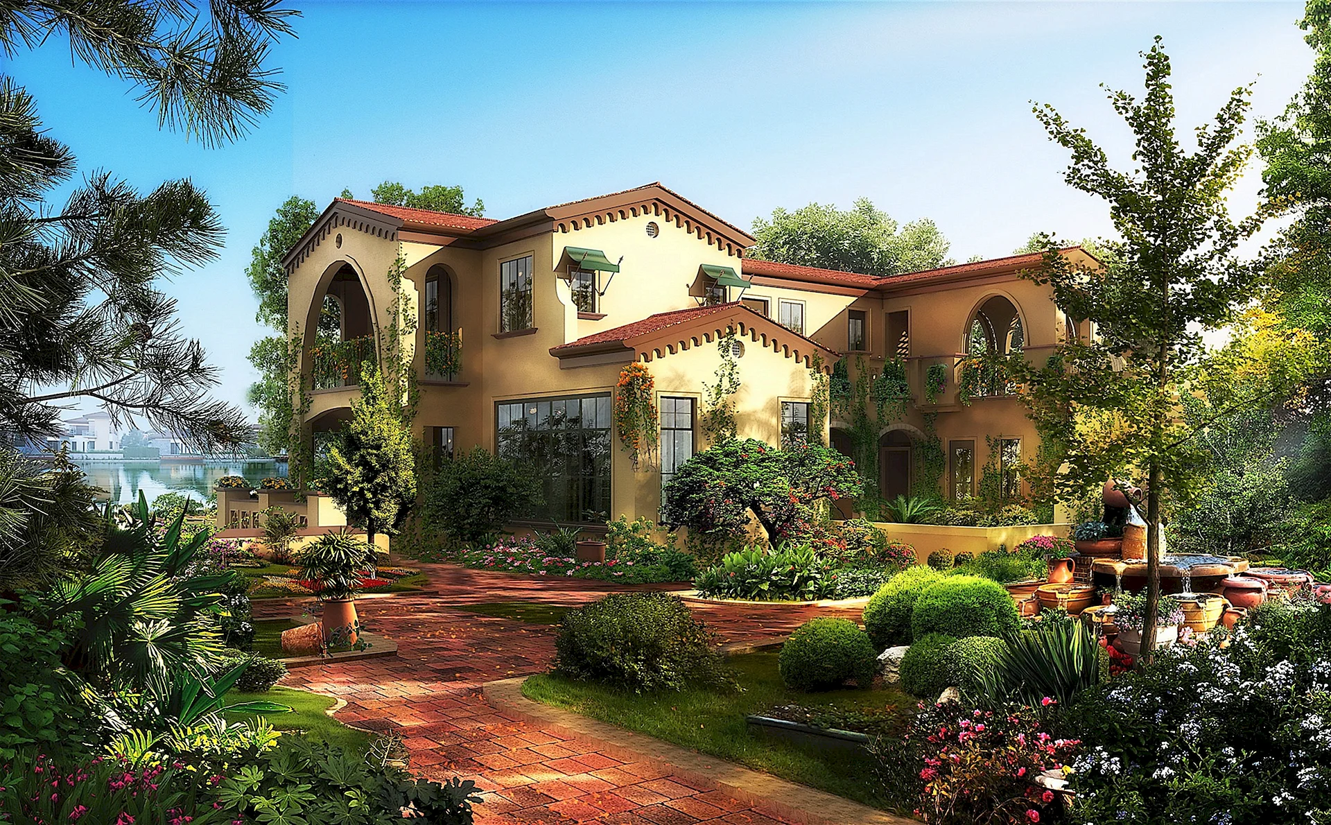 Garden House Wallpaper