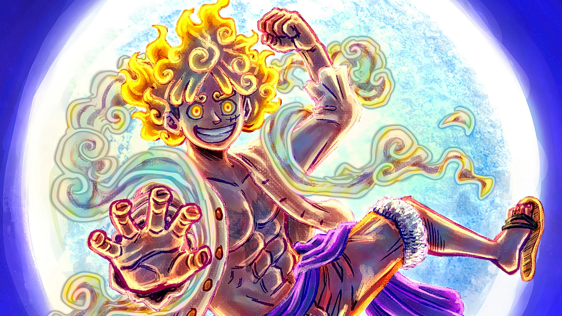 Gear 5 Luffy Sun God Wallpaper
