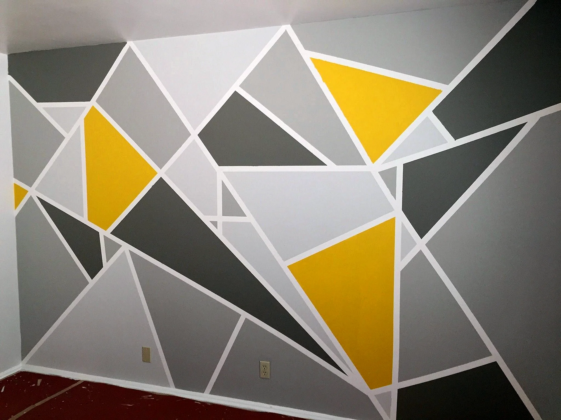 Geometric Wall Paint Wallpaper