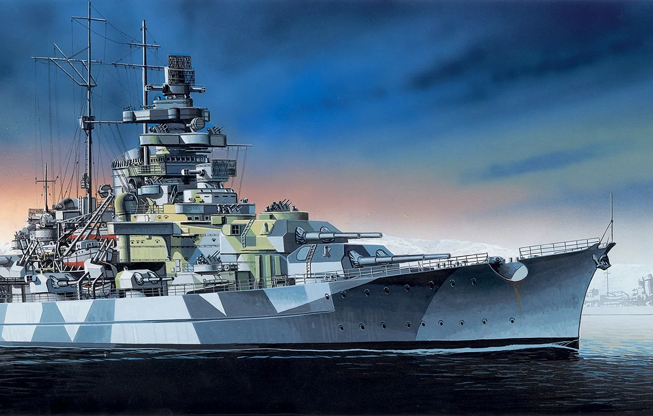 German Battleship Tirpitz Wallpaper