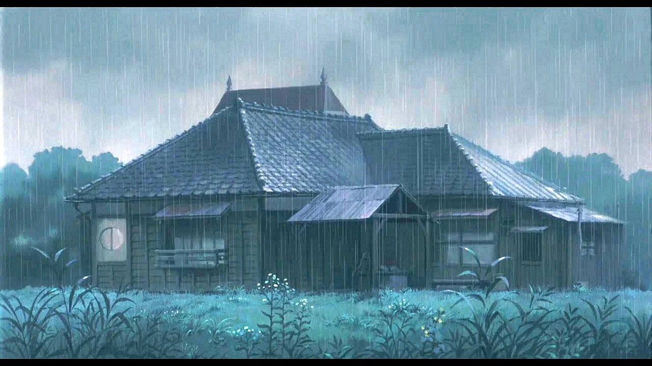 Ghibli Rain Wallpaper