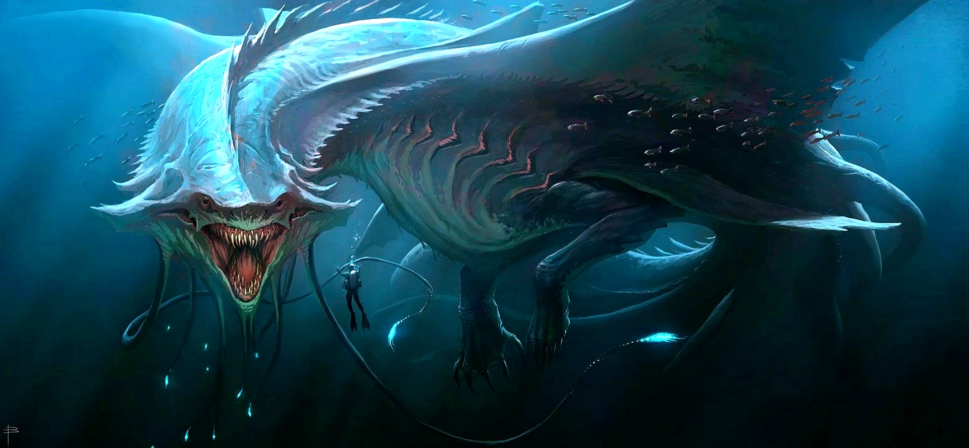 Giant Sea Monster Wallpaper