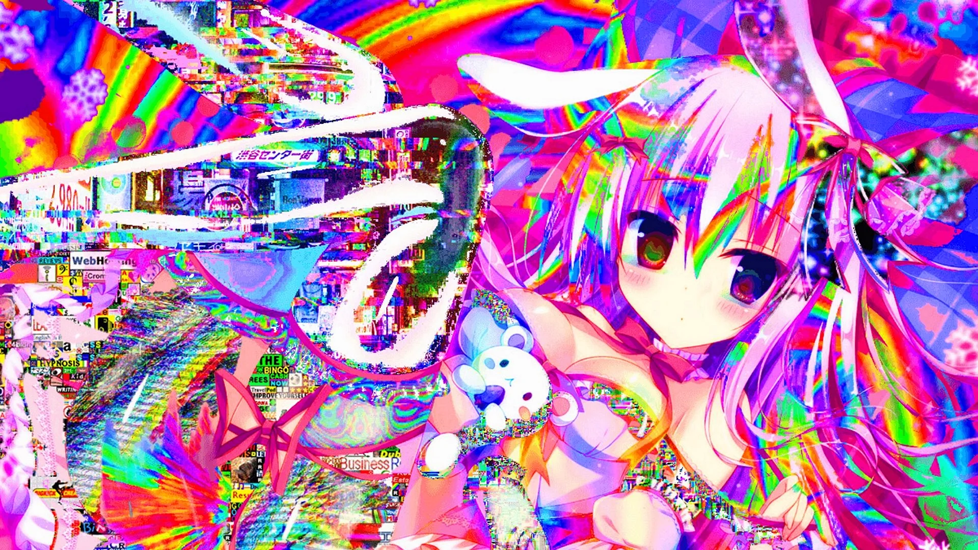 Glitchcore Anime Wallpaper