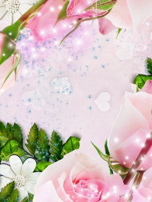 Glitter Flower Wallpaper