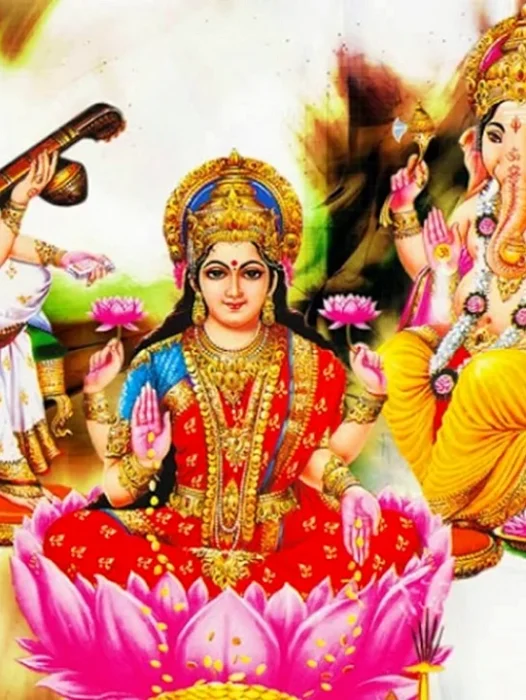God Ganesh Lakshmi Saraswathi Wallpaper