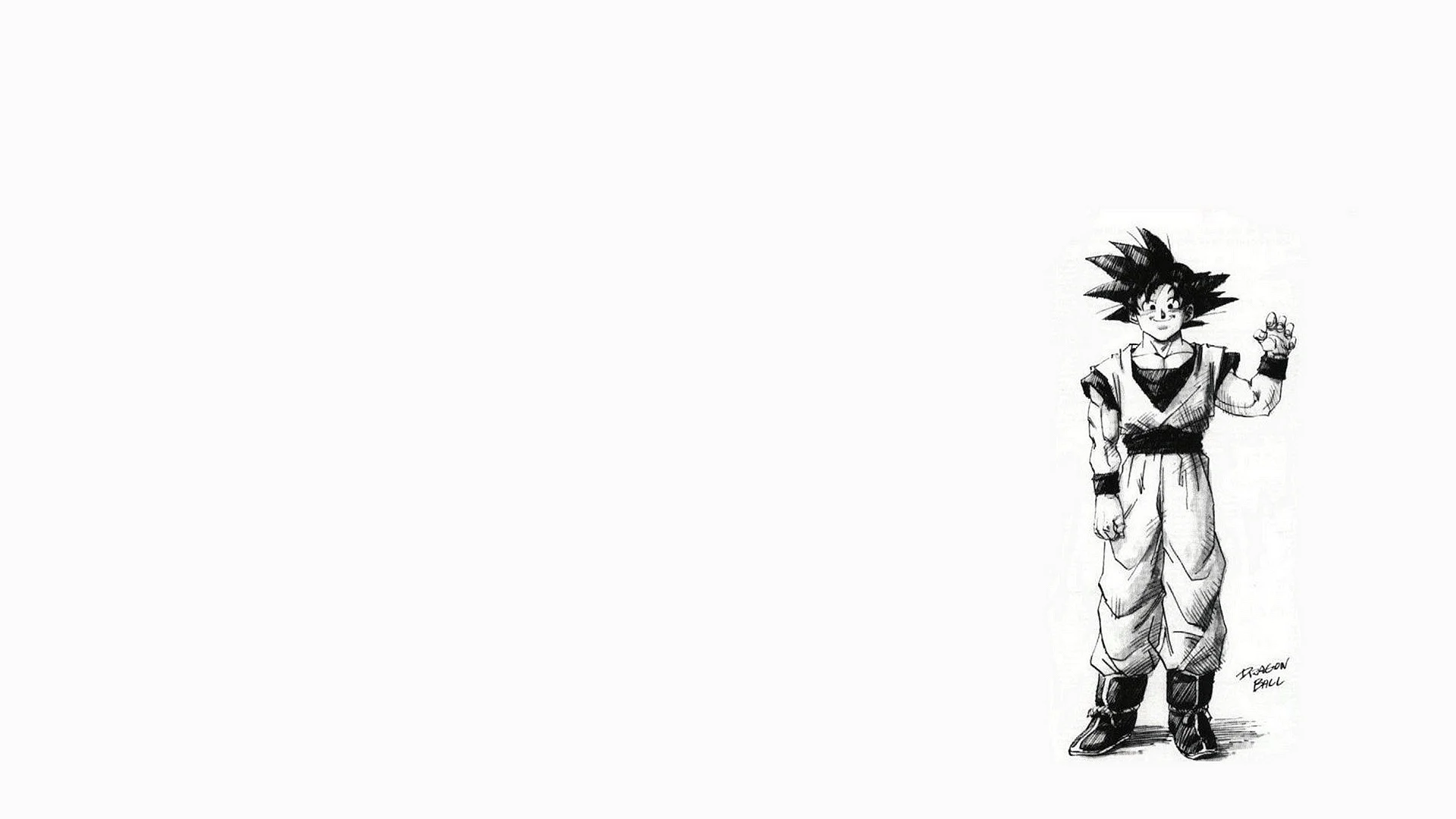 Goku White Wallpaper