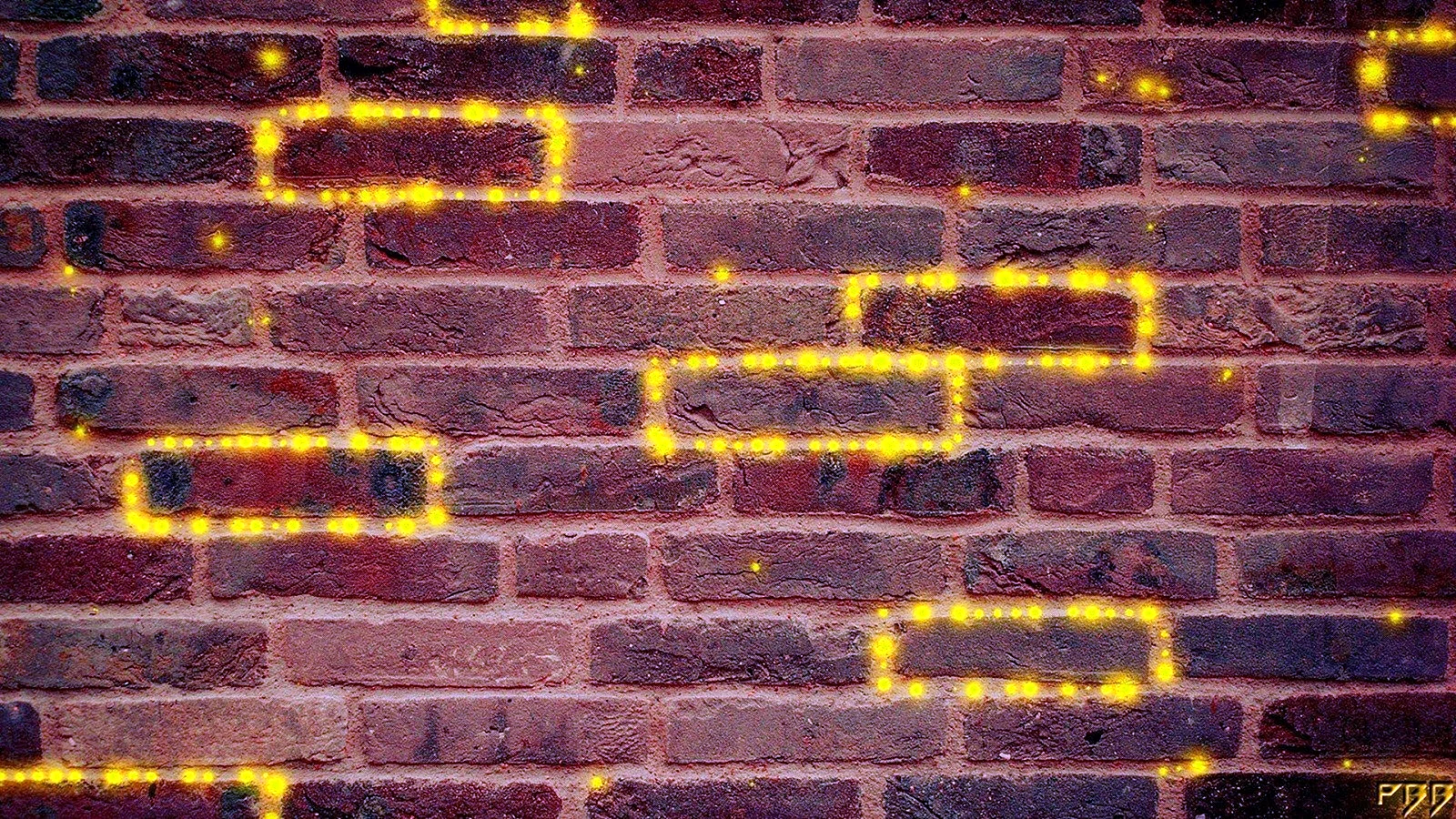 Gold Bricks Wall Wallpaper