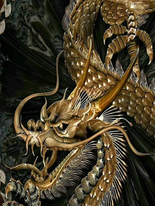 Gold Dragon Wallpaper For iPhone