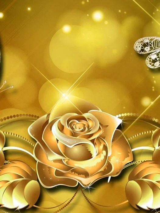 Gold Flower Wallpaper
