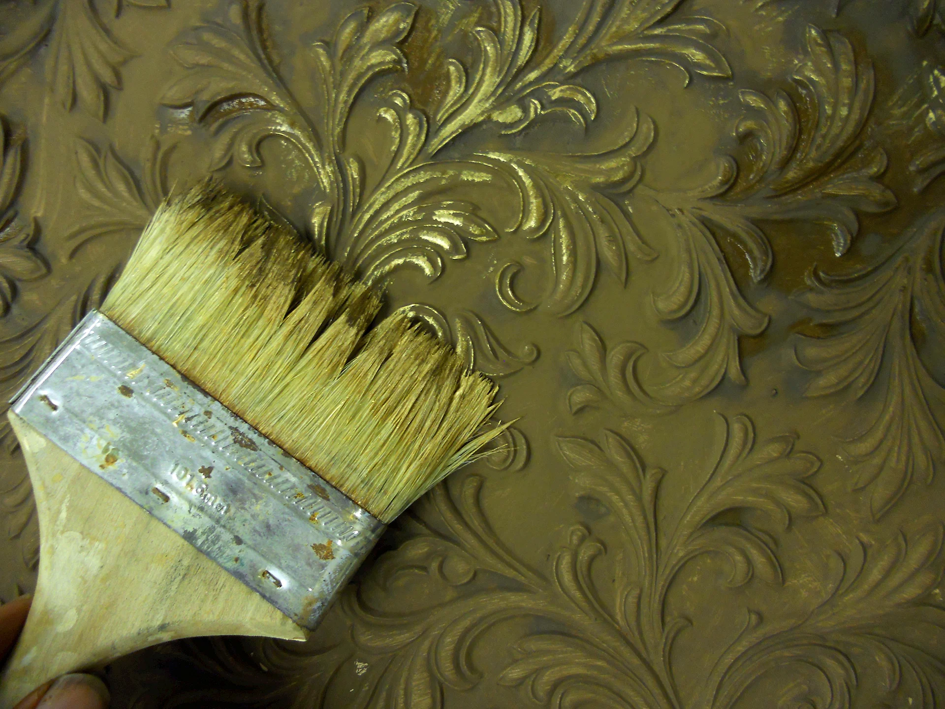 Gold Paint Wallpaper