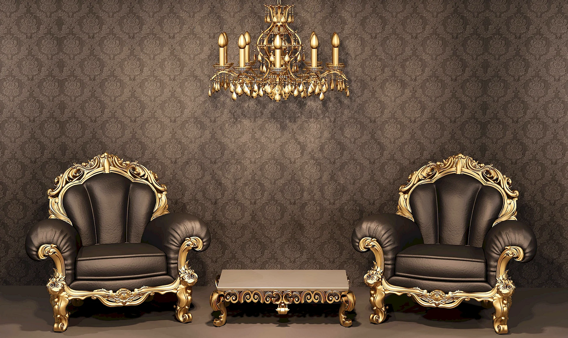 Gold Royal Chair Wallpaper