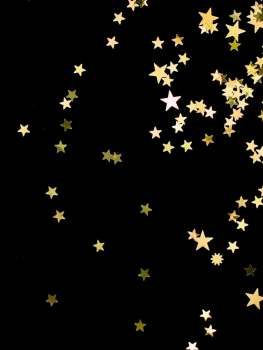 Gold Star Black Background Wallpaper