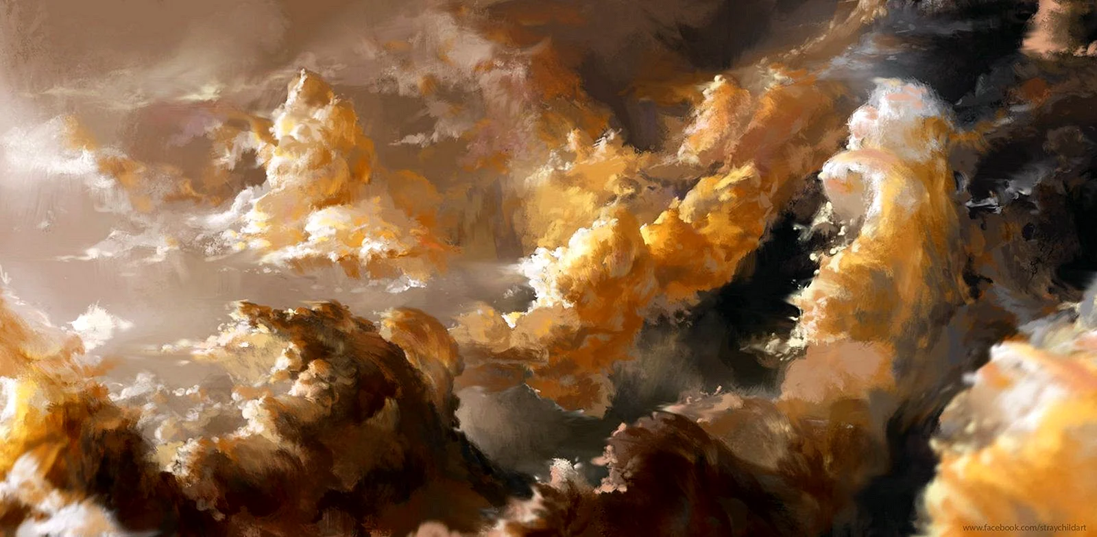 Golden Brown abstract Painting Wallpaper