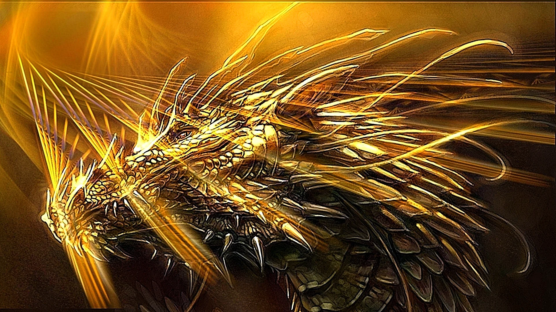 Golden Dragons Art Wallpaper