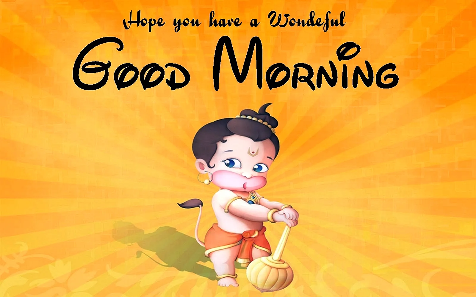 Good Morning Hanuman Bless You Wallpaper