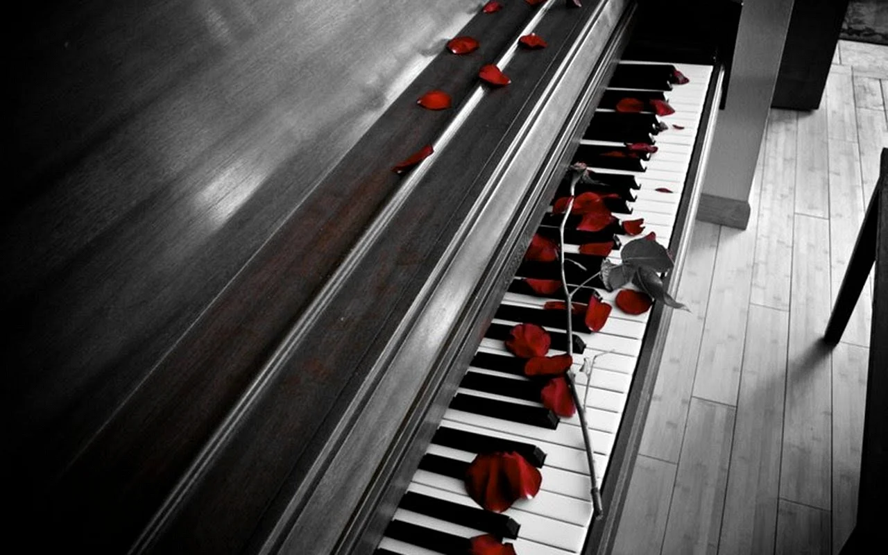 Gothic Piano Wallpaper