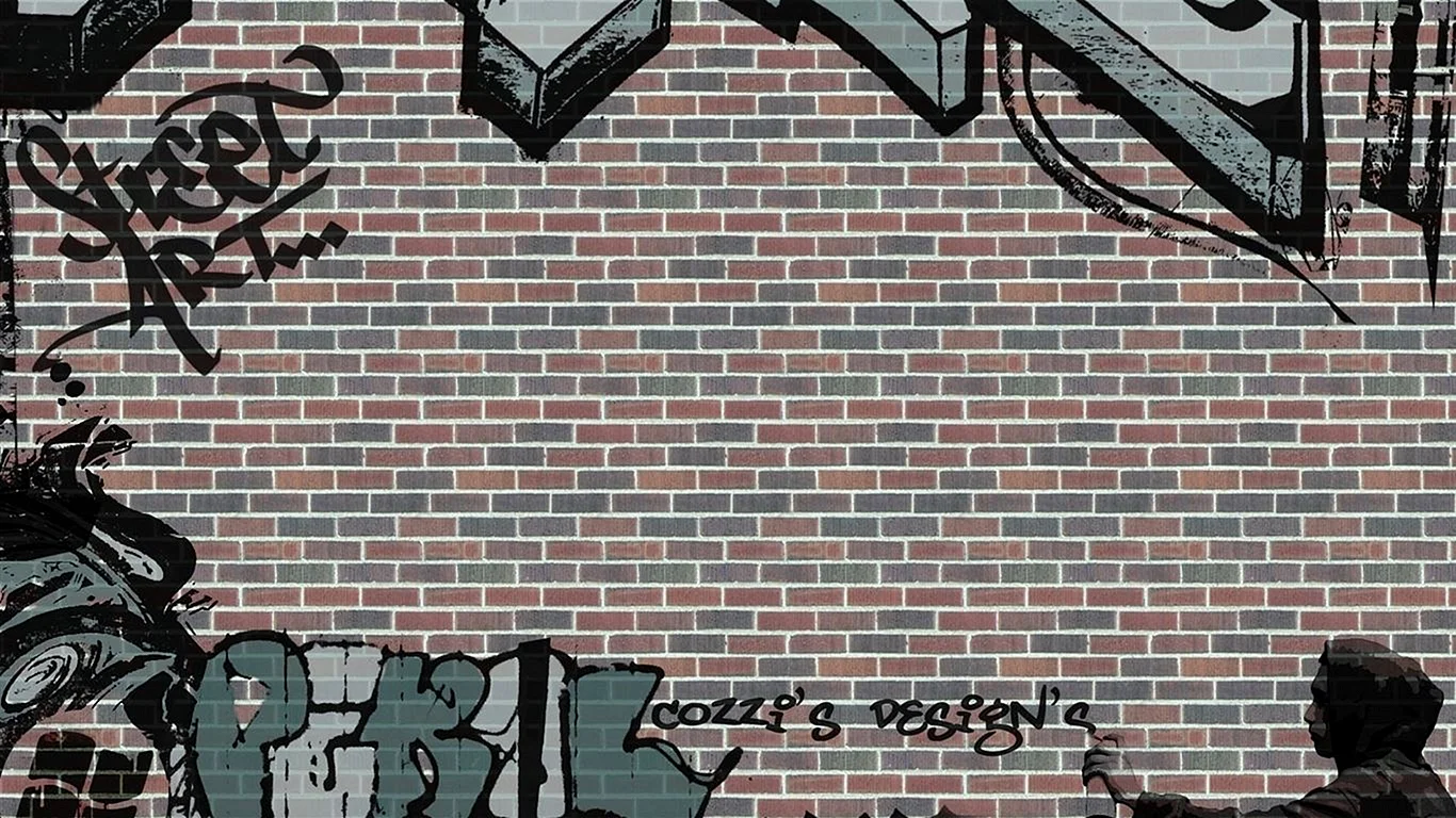 Graffiti Brick Wall Wallpaper