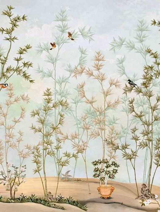 Grass Chinoiserie Wallpaper