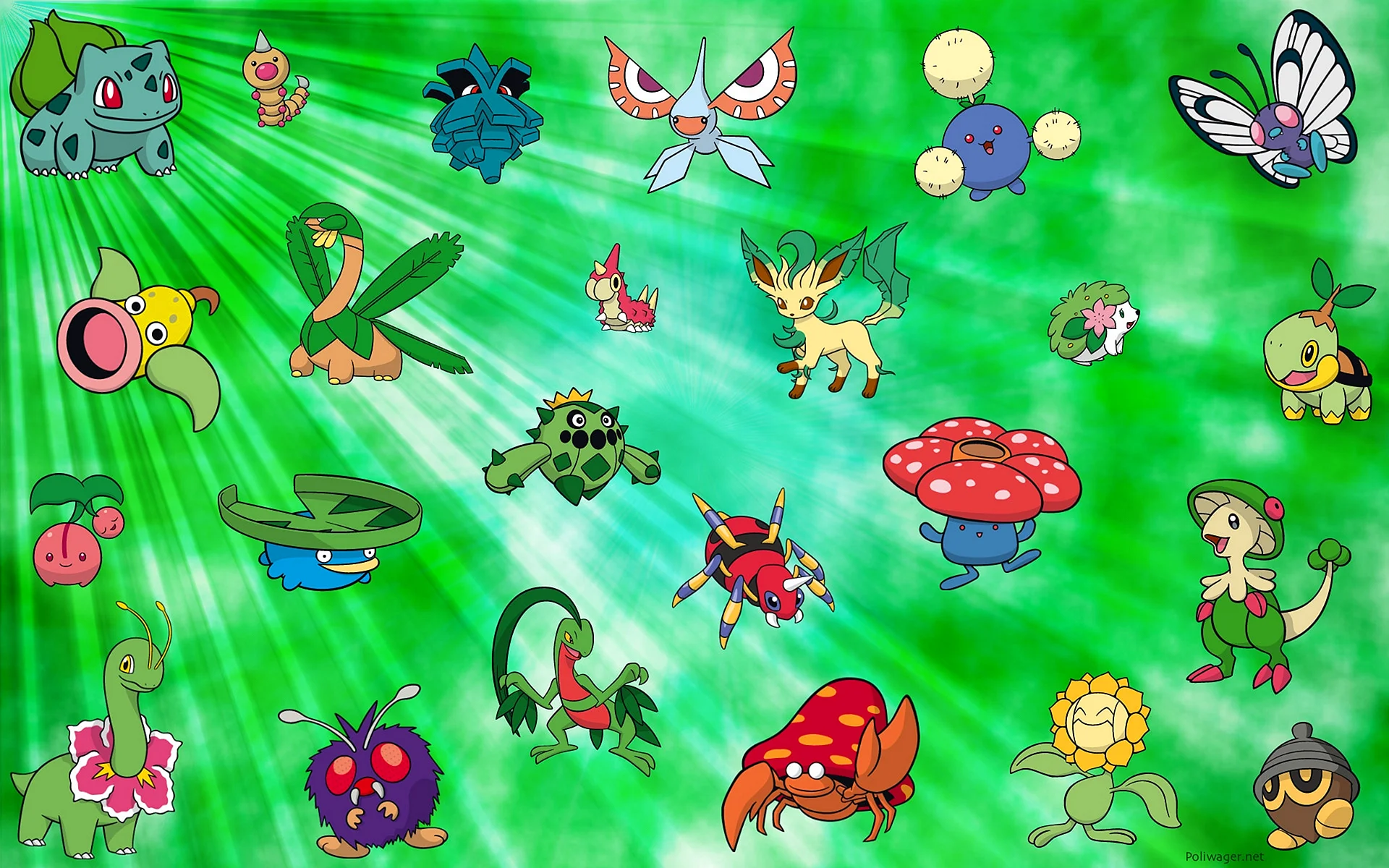 Grass Type Pokemon Wallpaper