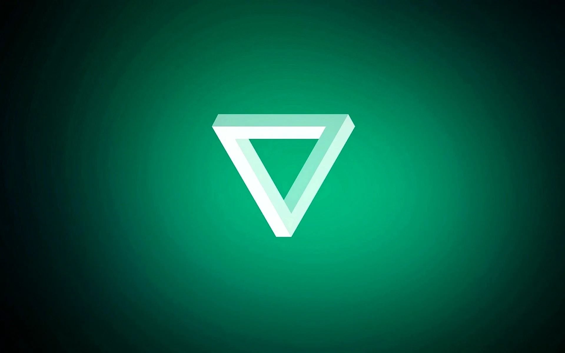 Green Abstract Triangle Wallpaper