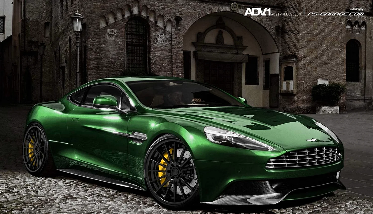 Green Aston Martin Vanquish Wallpaper