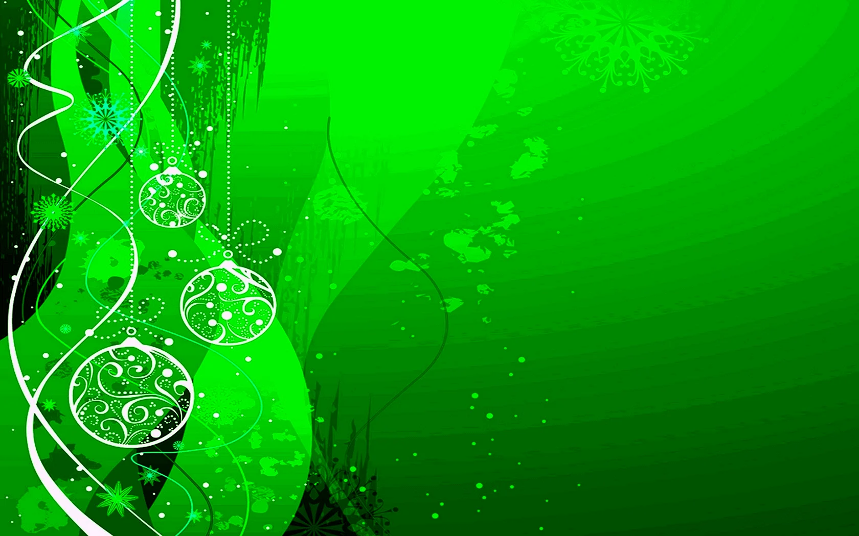 Green Christmas Background Wallpaper