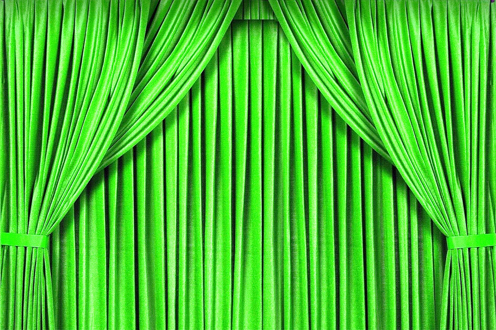 Green Curtain Background Wallpaper