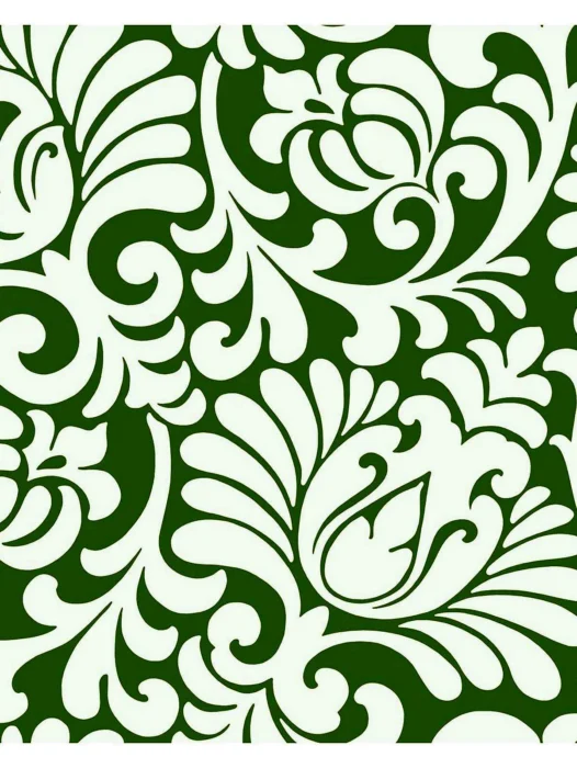 Green Damask Wallpaper
