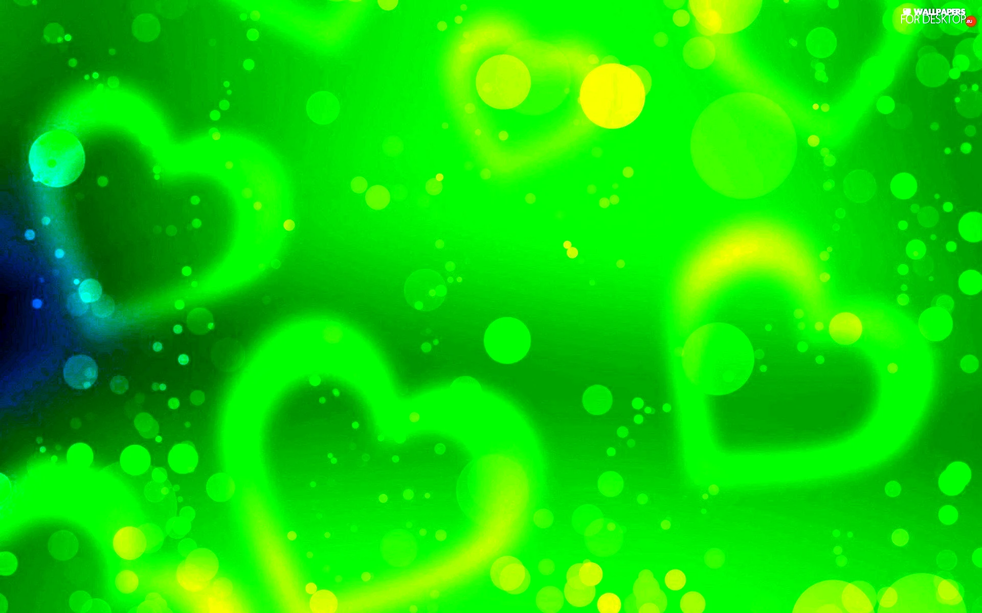 Green Heart Background Wallpaper