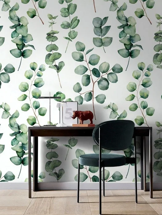 Green Leaf Wall Sticker Wallpaper