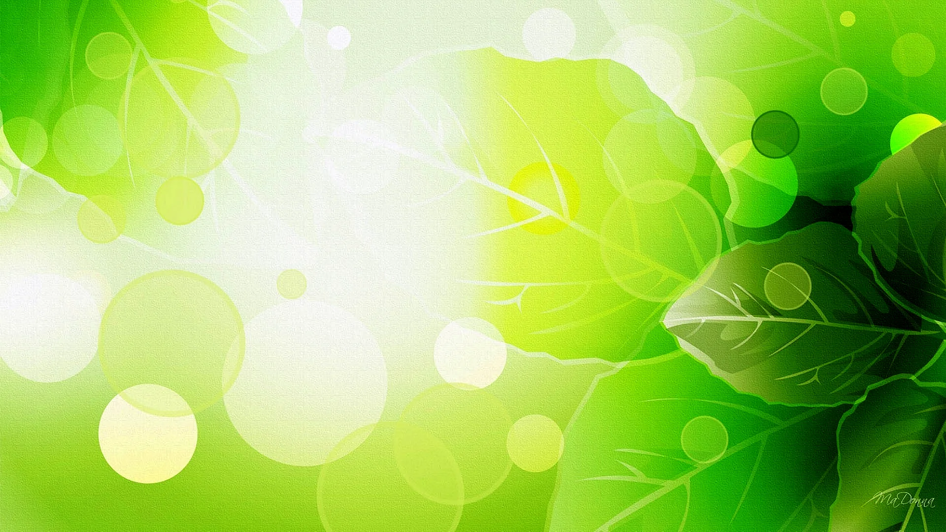 Green Leaves Abstract Wallpaper